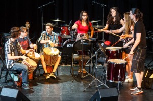 ensemble de percussions de la concentration musique-étude au concert de juin 2014